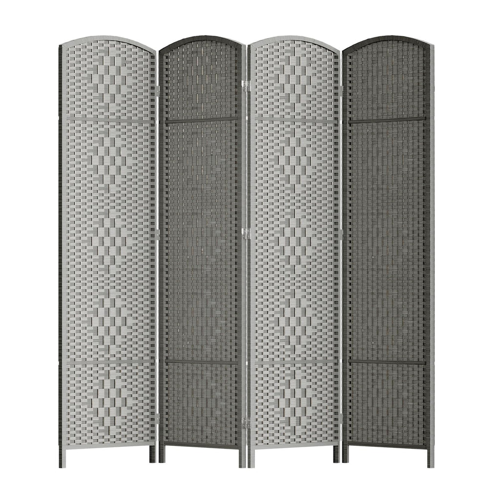HALLYBEE Room Divider Panel,8 Panel Partition Room Dividers, Dark Mocha
