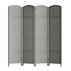 HALLYBEE Room Divider Panel,8 Panel Partition Room Dividers, Dark Mocha
