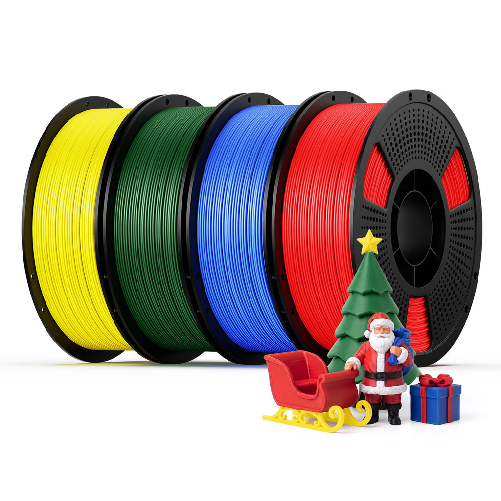UJOY3D 10kg Elite PLA+ 3D Printer Filament Bundle, 10 Color Pack 3D Printing Filament 1.75mm, 1kg Spool 10 Pack, Black+Jade White+Cream White+Grey+Red+Cobalt Blue+Green+Orange+Yellow+Beige Skin