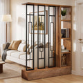 Tribesigns Room Divider with Shelves, 71" Freestanding Storage Room Divider