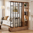Tribesigns Room Divider with Shelves, 71" Freestanding Storage Room Divider