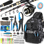 PLUSINNO Fishing Gear, Fishing Backpack with Tackle Box, Tackle Backpack