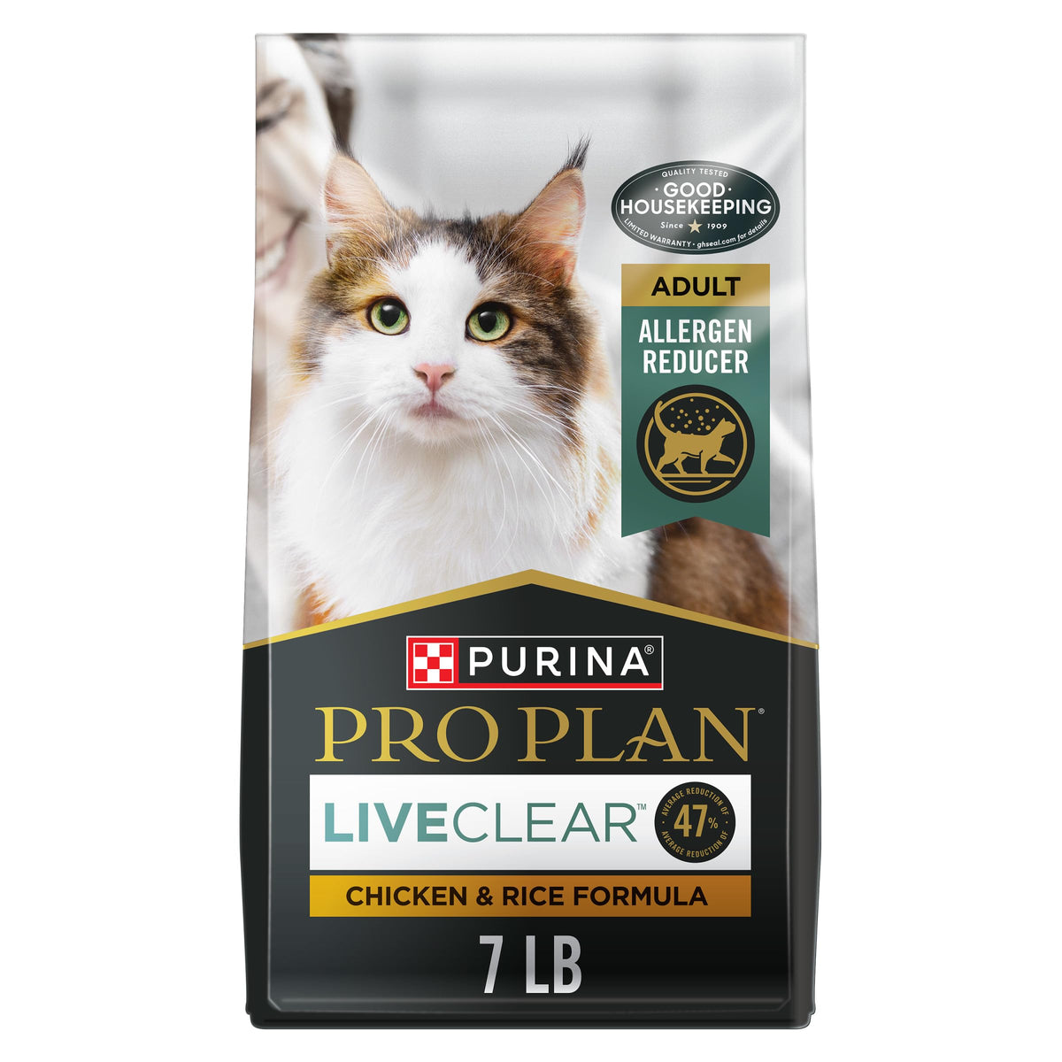 Purina Pro Plan LiveClear Allergen Reducing Dry Cat Food, Chicken, 16 lb