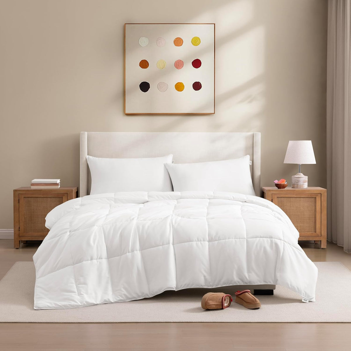 UGG Danielle Queen Comforter, Cooling Duvet Insert, 1 ct, White