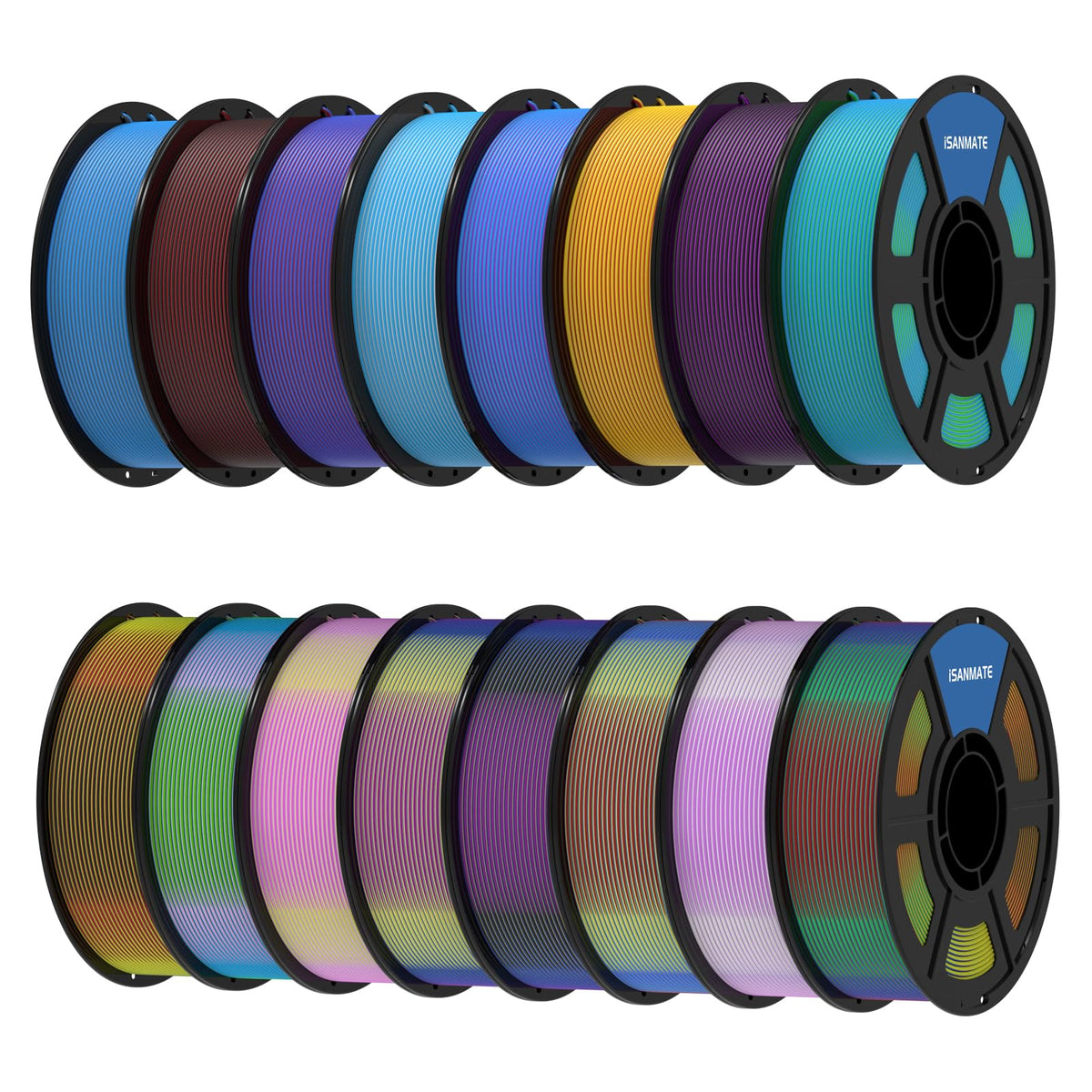 iSANMATE 16KG Matte PLA Filament Bundle 1.75MM 30-300mm/s for Bambu Lab