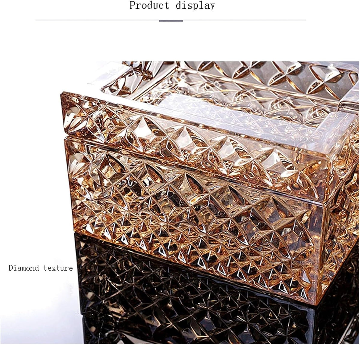Ashtrays Fashion Crystal Ashtray Multi-function with Cover Dual-use Ashtray Household Living Room Coffee Table ash Tray(Clear)