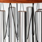 Festival 24-inch Redwood Wind Chime 8 Tubes w/Customization in Silver by Wind River for Patio, Backyard, Garden, and Outdoor décor. Made in the USA