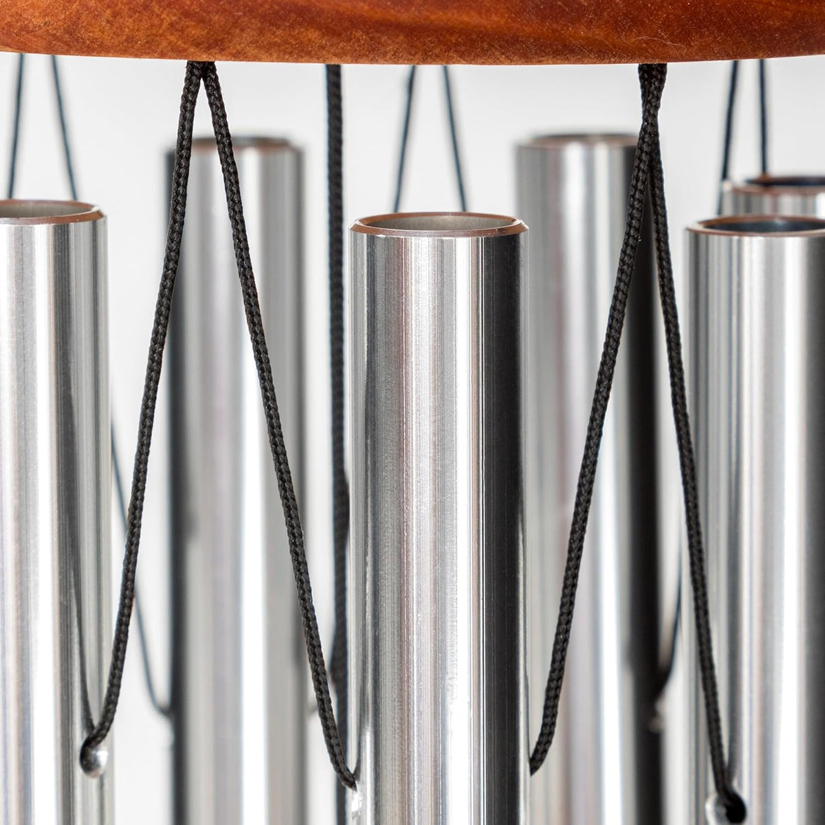 Festival 24-inch Redwood Wind Chime 8 Tubes w/Customization in Silver by Wind River for Patio, Backyard, Garden, and Outdoor décor. Made in the USA