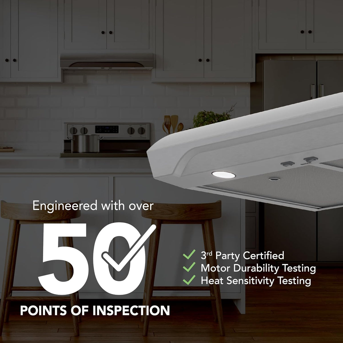 Alta 30-Inch 350 MAX Blower CFM 1.5 Sones Stainless Steel Range Hood