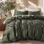 EverGrace Tencel™ Sateen Duvet Cover Set, King Size, Espresso Brown