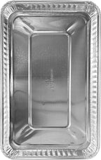 PACTOGO 11" x 7" x .75" Oblong Disposable Aluminum Foil Danish Cake Pans - Shallow Baking Sheets Ideal for Sweets, Cakes, Cookies (Pack of 100)