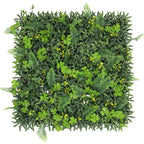 ECOOPTS 20"x20" Faux Ivy Privacy Fence Screen Artificial Boxwood Panels Topiary Hedge Plants for Indoor Outdoor Decoration, 12 Mixed Leaves, 21 Packs