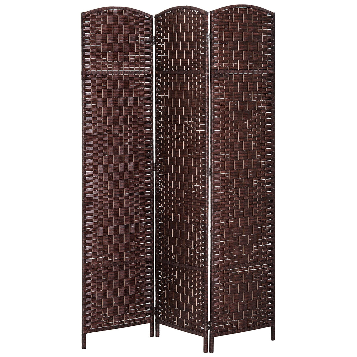 HOMCOM Room Divider 4-Panel, 6FT-Tall Folding Privacy Screen, Natural