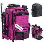 Goture Fishing Tackle Backpack with Cooler, 2 Rod Holders & Rain Cover