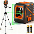 Laser Level with Tripod, 120 feet Green Cross Line Self Rotary Leveling Laser Level, Vertical and Horizontal Line, Rotatable 360 Degree, Manual Self leveling and Pulse Mode,IP54 Waterproof & Battery1