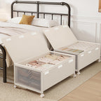 Fokyfok 2Pack Under Bed Storage Containers,16 inch Height,31 inch Long