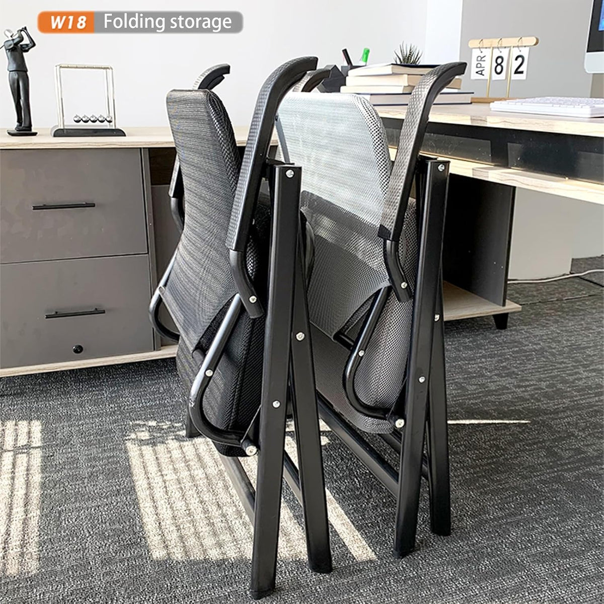 Padded Folding Chairs,folding Chairs Decompression Spine Protection,black Folding Office Chair With High Rebound Cushion,folding Chair For Meeting Room,office,Chess Room,home Load-bearing 150kg ( Colo