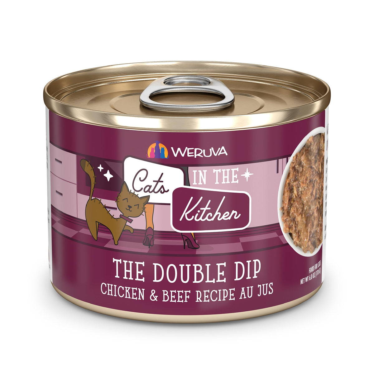 Weruva Cats in the Kitchen, Kitchen Cuties Variety Pack, Wet Cat Food, 6oz Cans (Pack of 24)