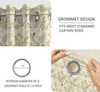 Chicken Curtains for Bedroom, Botanical Leave Chicken Curtains