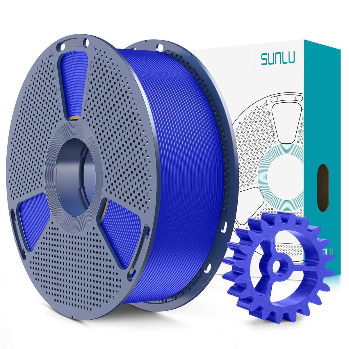 SUNLU PLA+2.0 3D Printer Filament, Multicolor, 10-Pack (10KG)