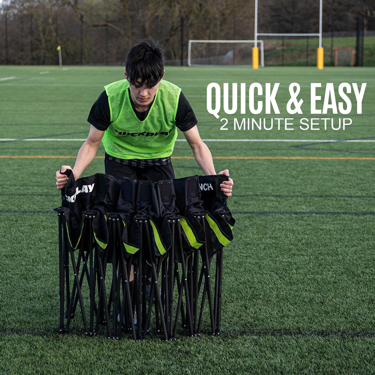 QuickPlay Pro 6-Seater Team Bench with Canopy Shelter - Sideline