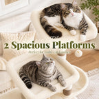 Hey-brother Cat Tree Tower with Steped Climbing Condos, Platforms, MPJ061MJ