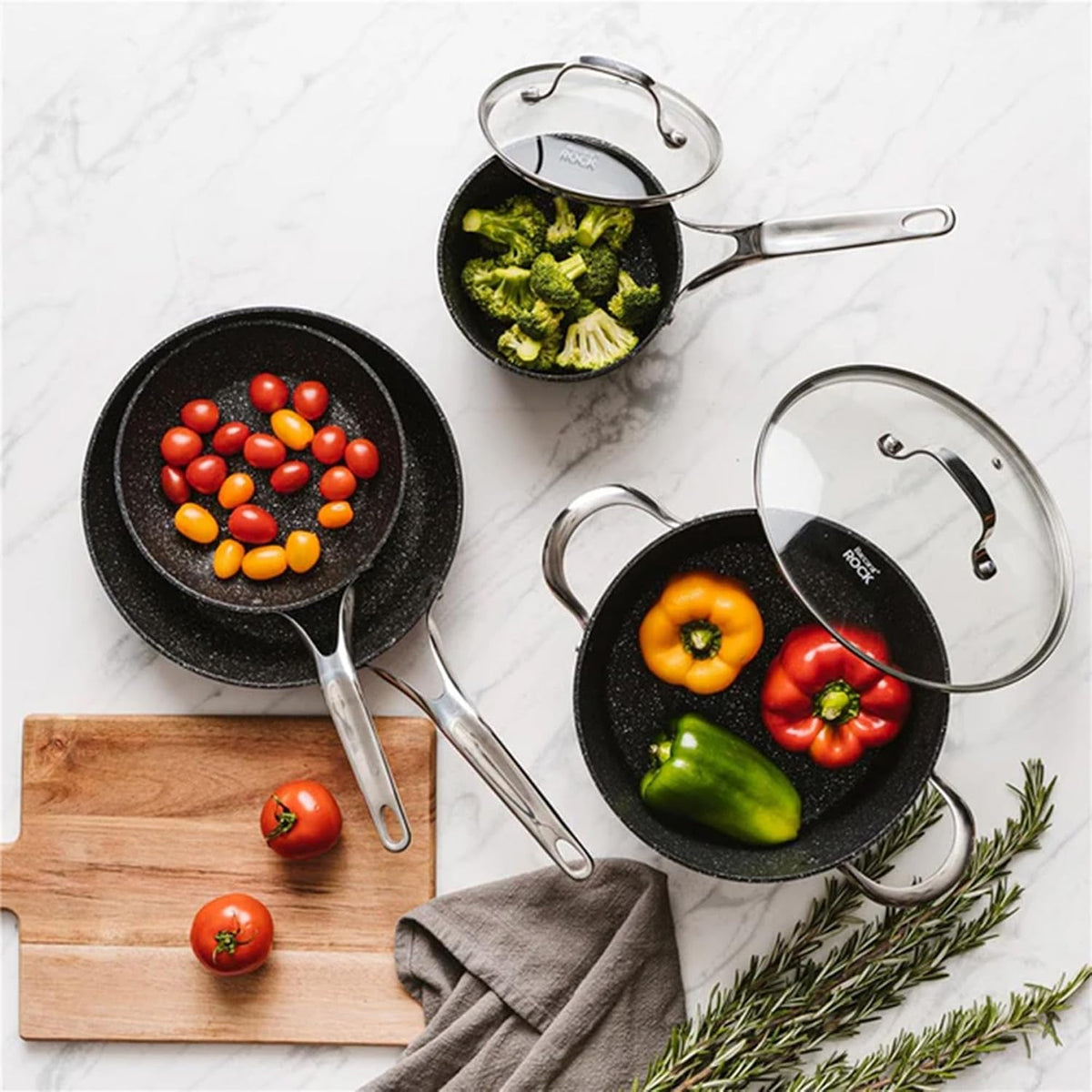 Cuisine::pro Ironroc Cookware Set, Non-Stick, Toxin-Free, 6 Piece