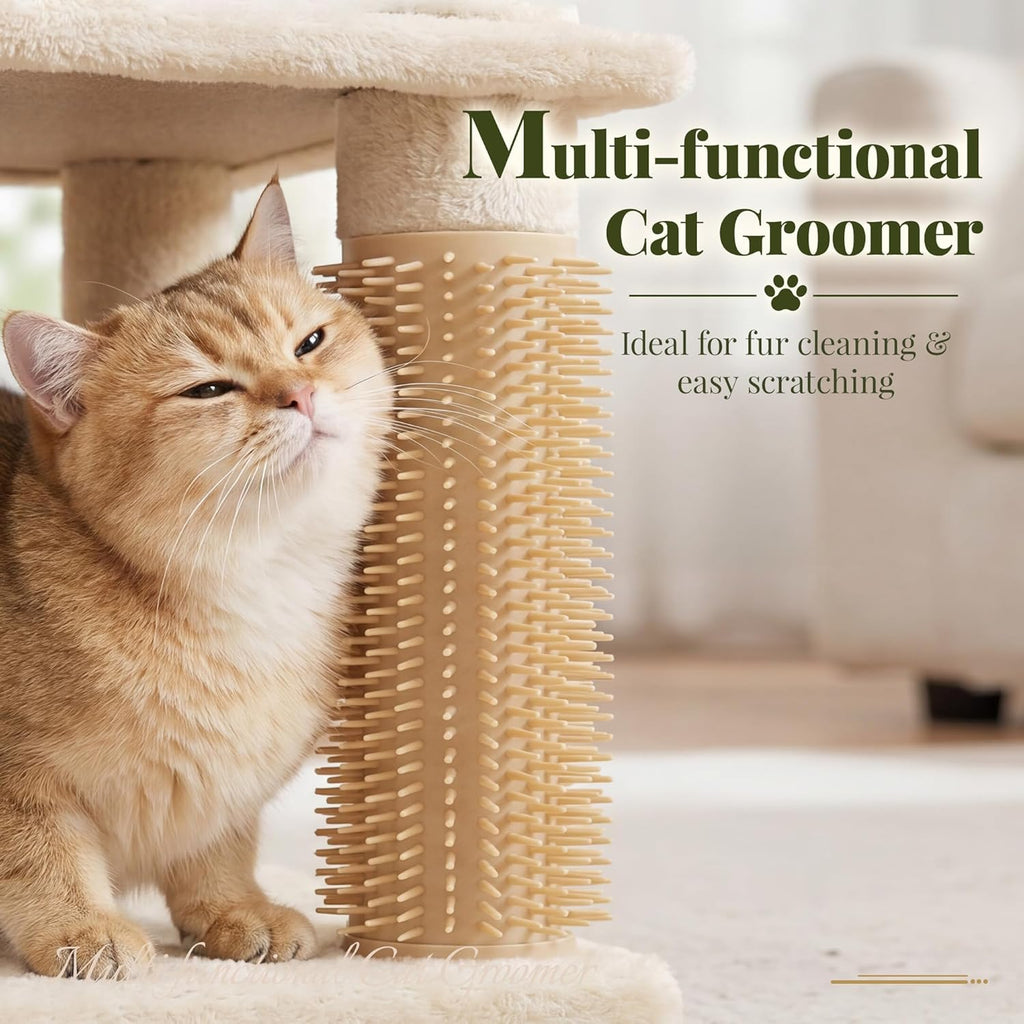 Hey-brother Cat Tree Tower with Steped Climbing Condos, Platforms, MPJ061MJ