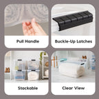 IRIS USA 6-Pack 72 Quart Storage Bins with Lids, Clear
