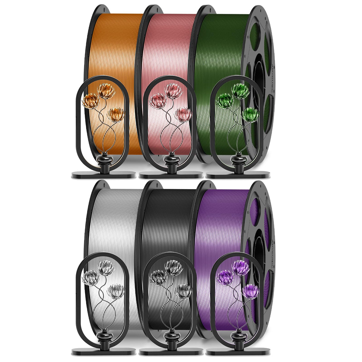 ANYCUBIC PETG Filament 1.75mm, Multicolor Bundle 10KG, Reusable Spool