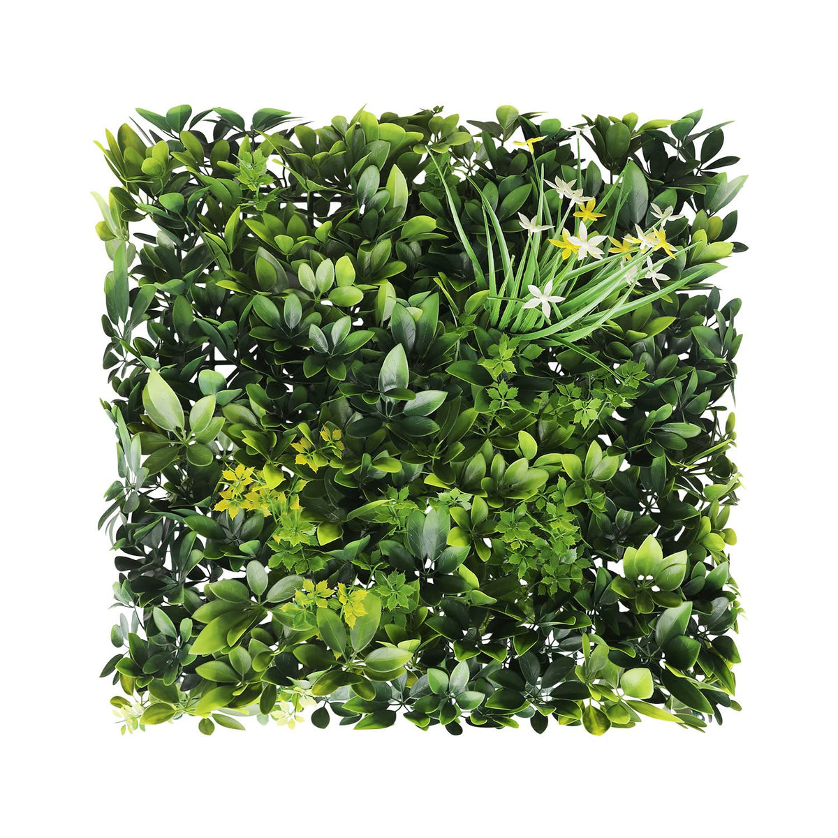 ECOOPTS 20"x20" Faux Ivy Privacy Fence Screen Artificial Boxwood Panels Topiary Hedge Plants for Indoor Outdoor Decoration, #3 Mixed Leaves, 29 Packs