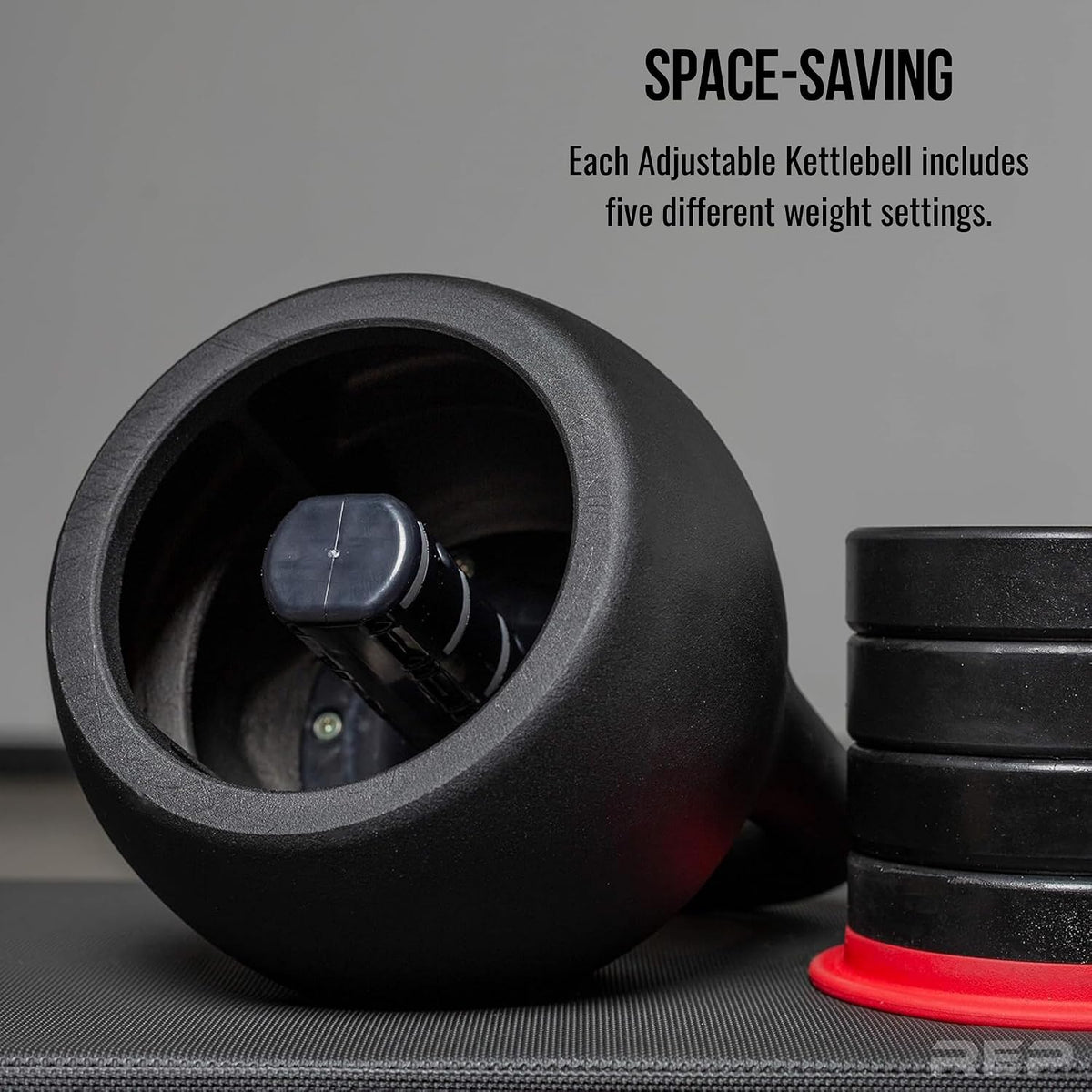Rep Fitness Adjustable Kettlebell | Weight Set for Home Gym | Strength Training Equipment for Men & Women | Compact Steel Bell with Ergonomic Handle | Choose 16 kg, 24 kg or 40 lb Models