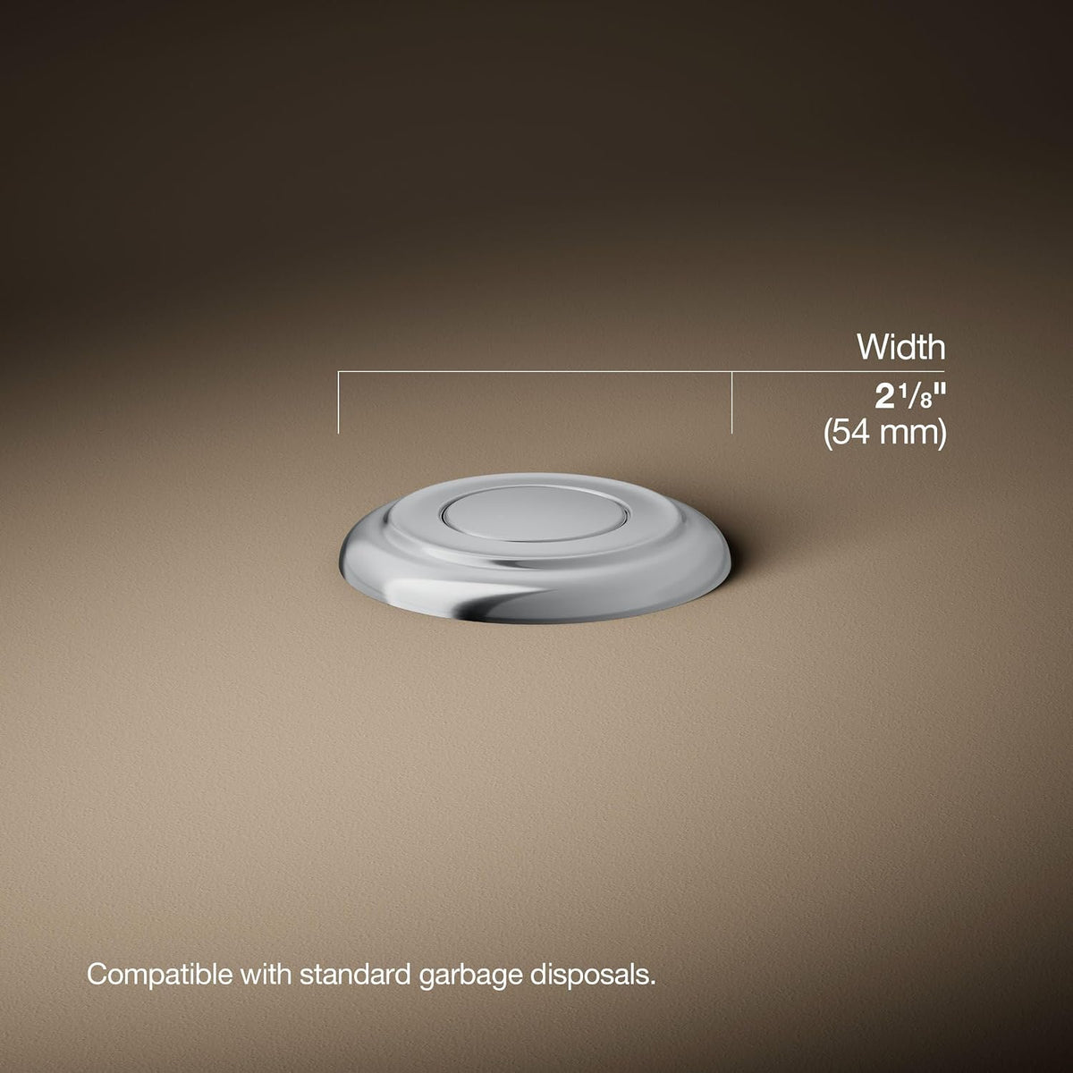 Kohler K35723-CP Garbage Disposal Air Switch Kit Polished Chrome