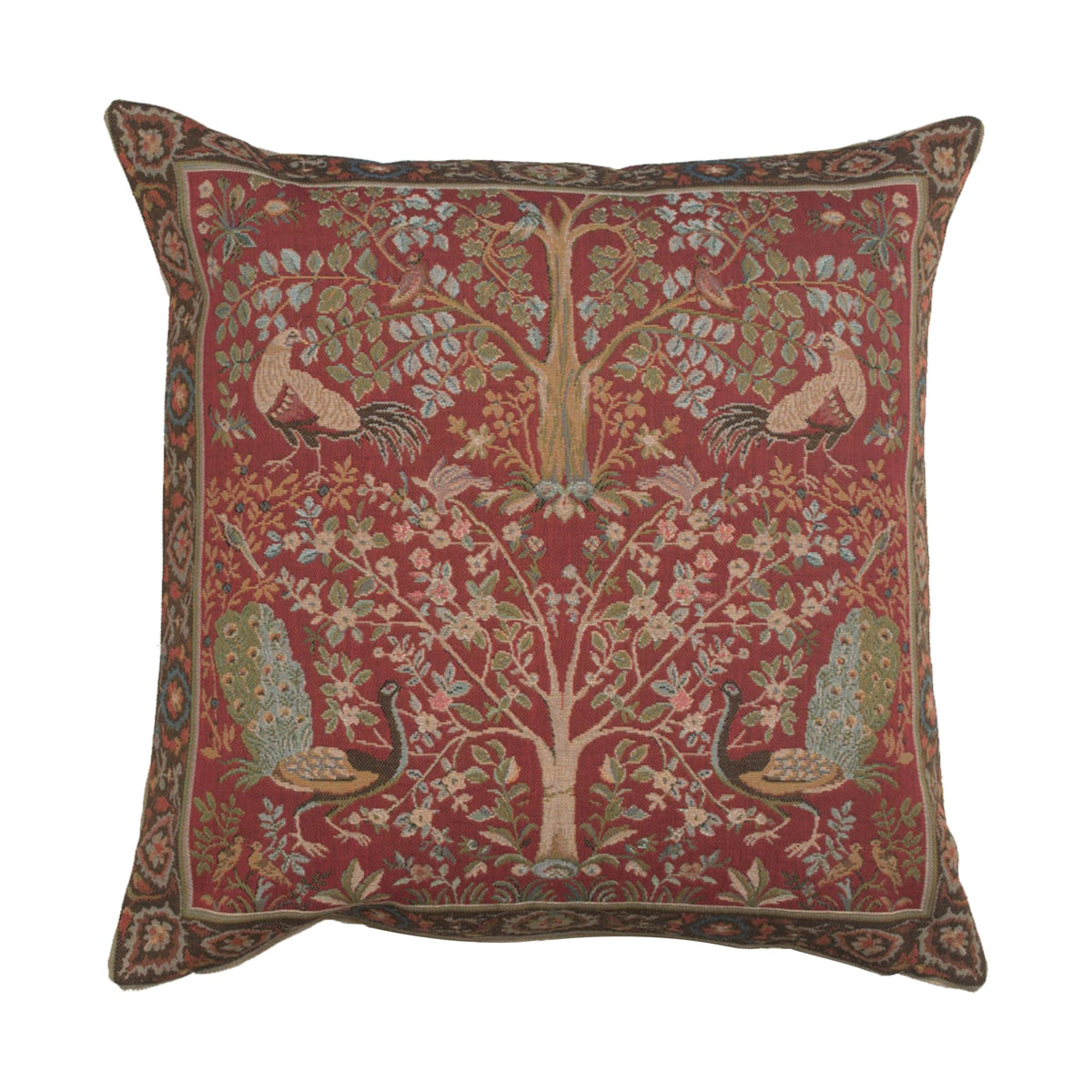 William Morris The Hare I Tapestry Throw Pillow Cover 19 x 19 in