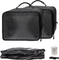 ZPO Travel Vacuum Bags with Pump, IP68 Waterproof Reusable Vacuum Seal Bags for Clothing Travel, 46L Compression Bags for Carry On Suitcases and Backpack (2 Pack+Pump)