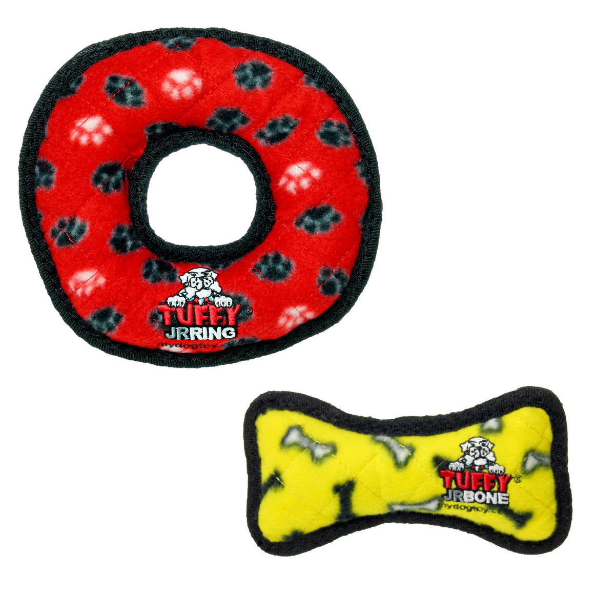 TUFFY® 4 Pack Gear Ring Rabbit Boomerang Turkey Plush Dog Toys
