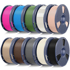 SUNLU PLA 3D Printer Filament, Black & White, 10-Pack, 10KG Total