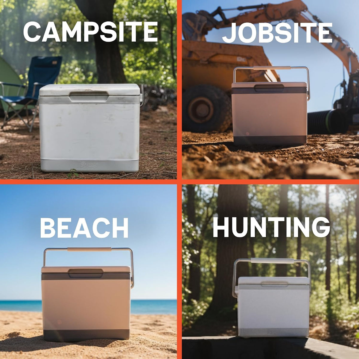 Bevanda - 10qt Verge Insulated Lunch Box - Durable Cooler with Magnetic Ice Packs - Hard Shell Cooler for Jobsite & All Day Temperature Control