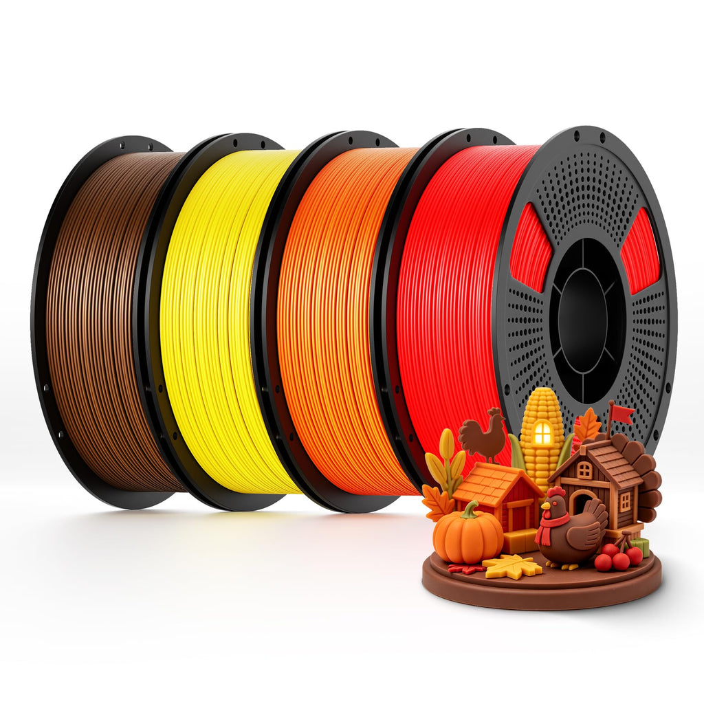 UJOY3D 10kg Elite PLA+ 3D Printer Filament Bundle, 10 Color Pack 3D Printing Filament 1.75mm, 1kg Spool 10 Pack, Black+Jade White+Cream White+Grey+Red+Cobalt Blue+Green+Orange+Yellow+Beige Skin