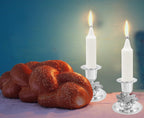 The Dreidel Company Shabbat Candlesticks Candle Holders Silver Plated, 2 Candlesticks Set (2-Pack)