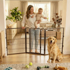 FXW Dog Gate, Extra Wide Adjustable for Openings Up to 111", 32" H