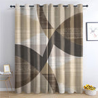 Mid Century Blackout Curtains & Gifts, Thermal Insulated Room Darkening Grommet Drapes for Bedroom Living Room, Minimalist Modern Abstract Window Treatments, 108 Inch Drapes 2 Panel Set