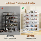 BROVIEW XX-Large Shoe Sneaker Storage Boxes for Size 14, 12 Pack Shoe Boxes