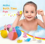 Yekery Bath Bombs for Kids with Toy Inside, 30 PCS Natrual and Organic Bubble Bath Bombs with Glow-in-The-Dark Surprise Inside, Perfect Handmade Birthday, Party, for Boys and Girls.