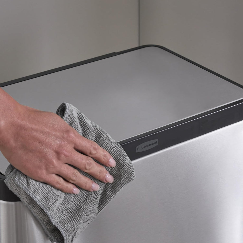 Rubbermaid Elite Stainless Steel Step-On Trash Can, 12 Gallon