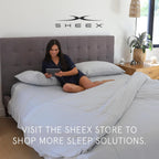 SHEEX Active Comfort Anti-Wrinkle Cooling Sheets, King/Cal King, Blue Sky
