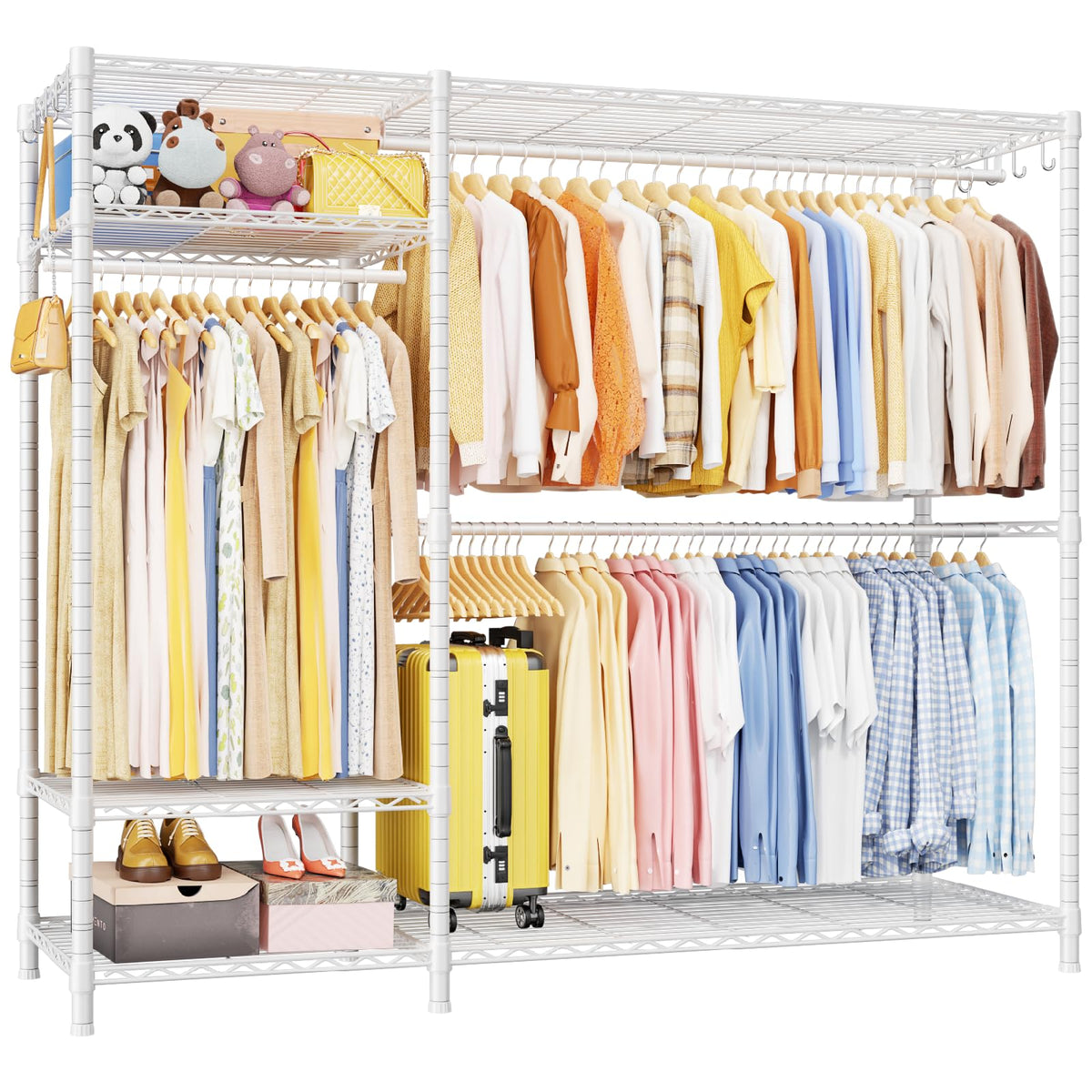 Ulif F7 Clothes Rack Heavy Duty, Clothing Racks for Hanging Clothes, Black