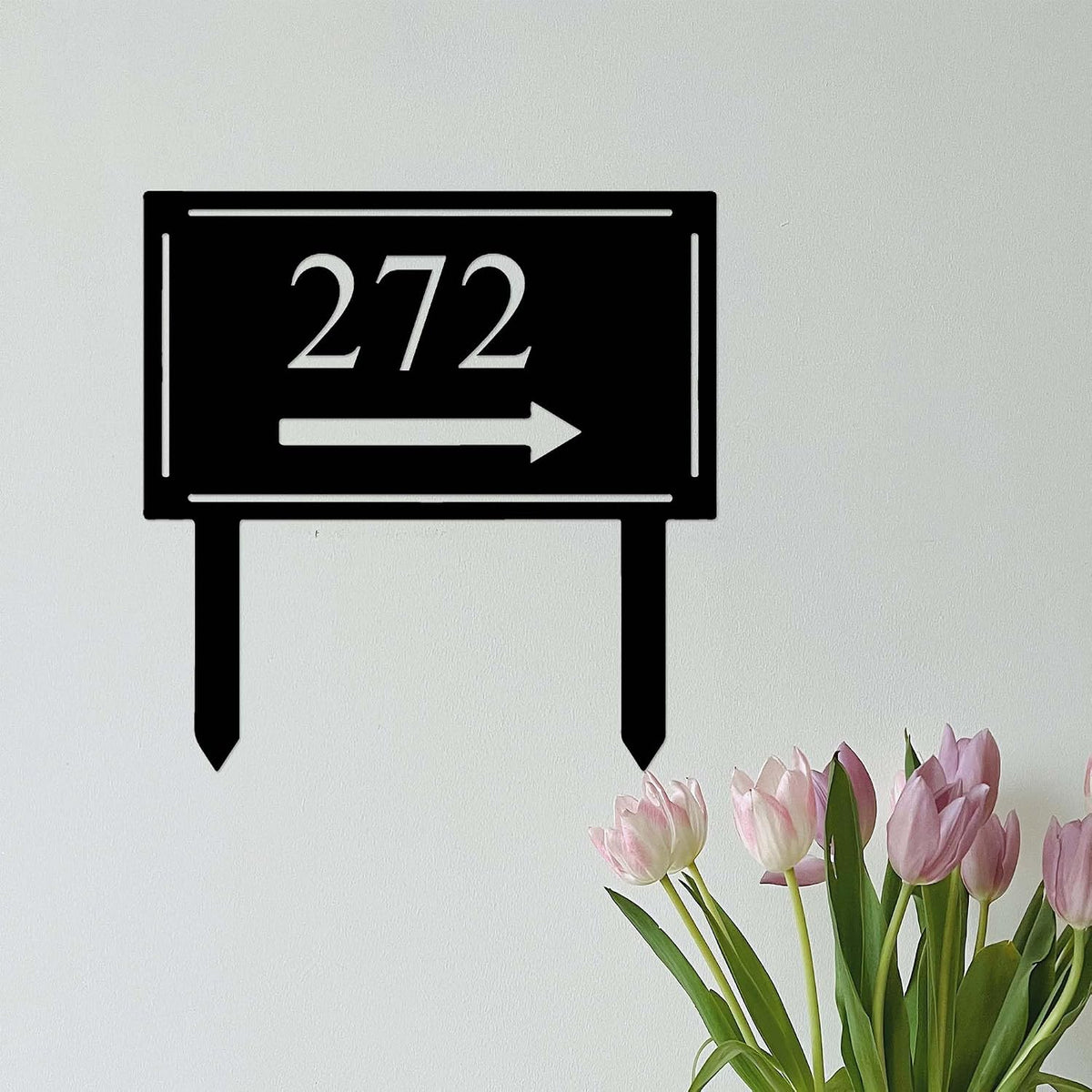 Custom Metal Lawn Address Sign with Stakes Personalized Address Yard Stake House Numbers for Yard Driveway House Number Yard Sign Address Number Sign Front Door Garden Stake Yard Decor