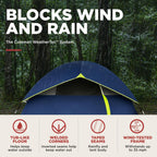 Coleman Sundome Camping Tent with Rainfly, 2/3/4/6 Person Tent Sets Up in 10 Mins, Weatherproof Shelter for Camping, Festivals, Backyard, Sleepovers, & More