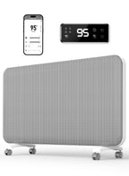 Convection Panel Space Heater Indoor Use, Large Room Electric Heater with Wifi App Control, Smart Mica Infrared Heater with Programmable Thermostat, Wall Mount or Standing, Quiet & Eco, 1500W